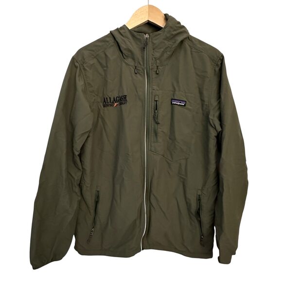 Patagonia Allagash Brewing Green Full Zip Hooded Tezzeron Jacket Size M - Picture 1 of 6